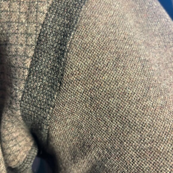 Prana Wool Sweater with asymetrical snap collar feature in Brown size XS - Picture 4 of 11